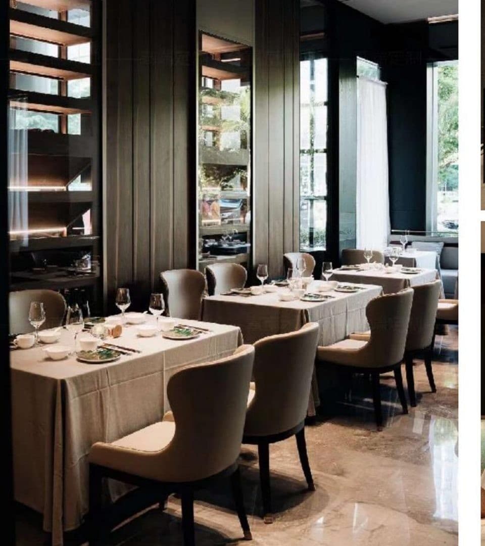 Modern restaurant interior with custom booth seating
